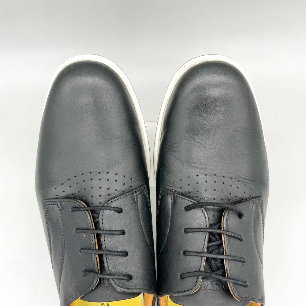 Amberjack The Original Derby Shoes Mens 10.5 Black Leather Casual Dress Sneakers